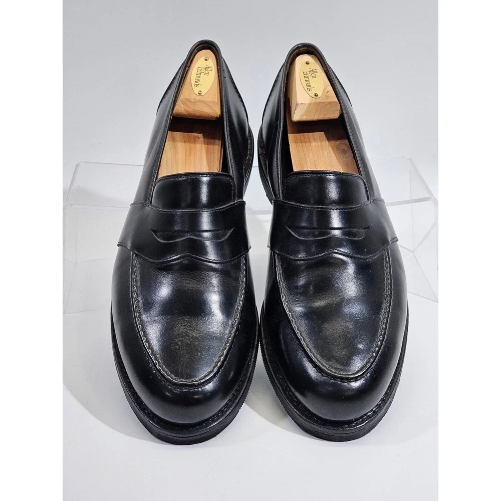 Allen Edmonds Randolph Penny Loafers Mens 12 D Black Leather Slip On Dress Shoes